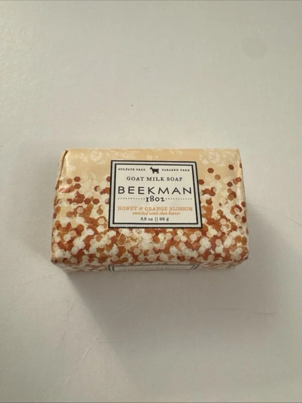 Beekman 1802 Honey & Orange Blossom Goat Milk Bar Soap 3.5oz New Set Of 2 EB6